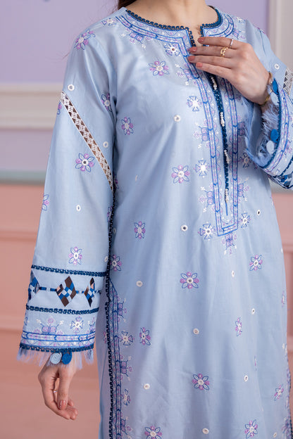 Embroidered Shirt Shalwar Dupatta - 0618