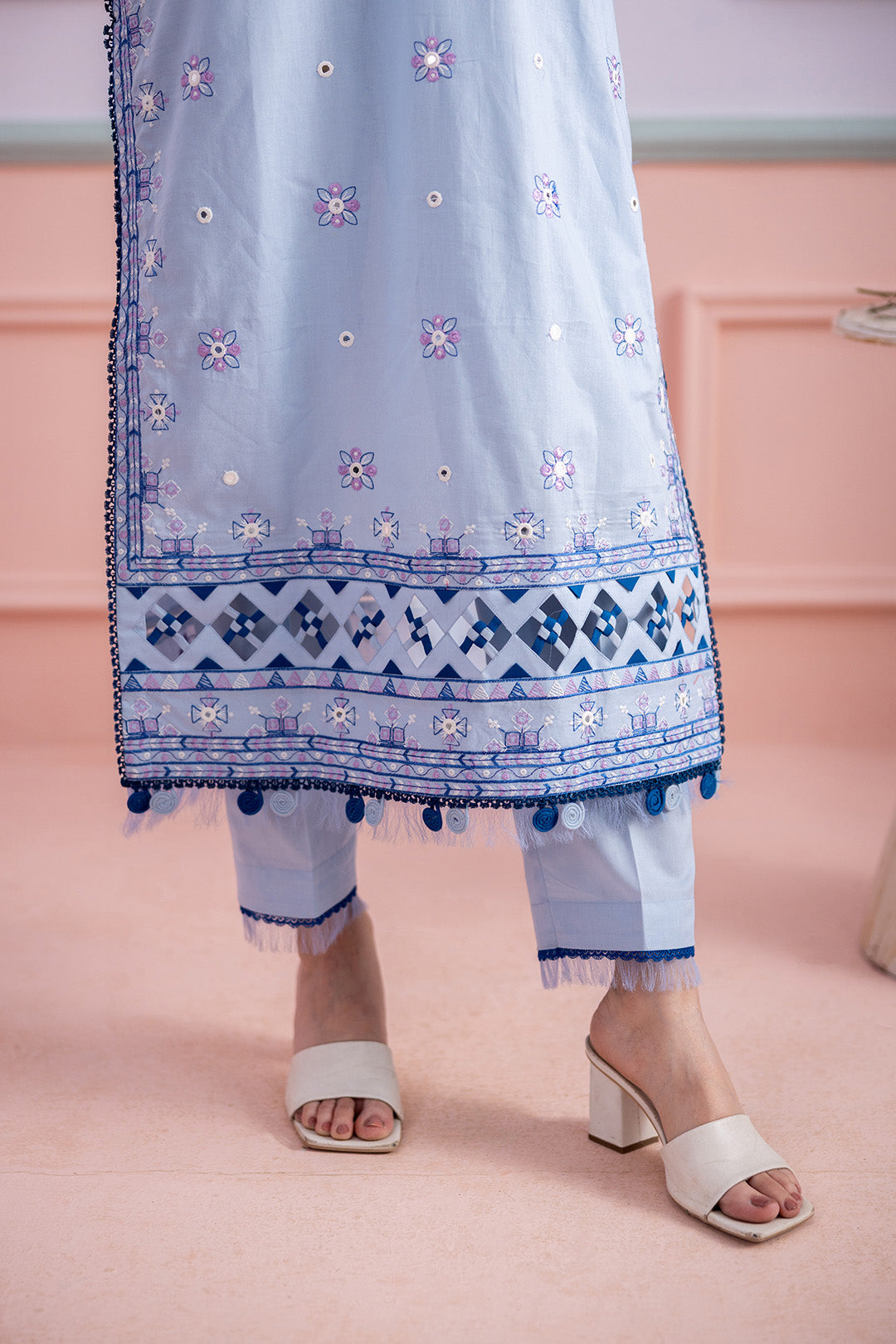 Embroidered Shirt Shalwar Dupatta - 0618