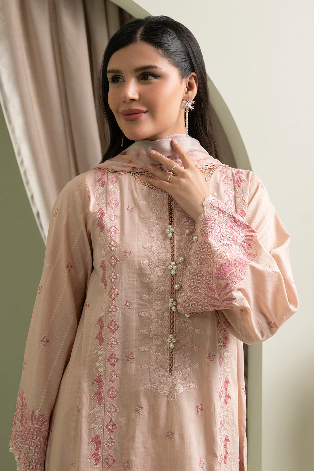 Embroidered Shirt Shalwar Dupatta - 0619