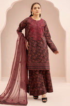 Embroidered Shirt Shalwar Dupatta - 0674