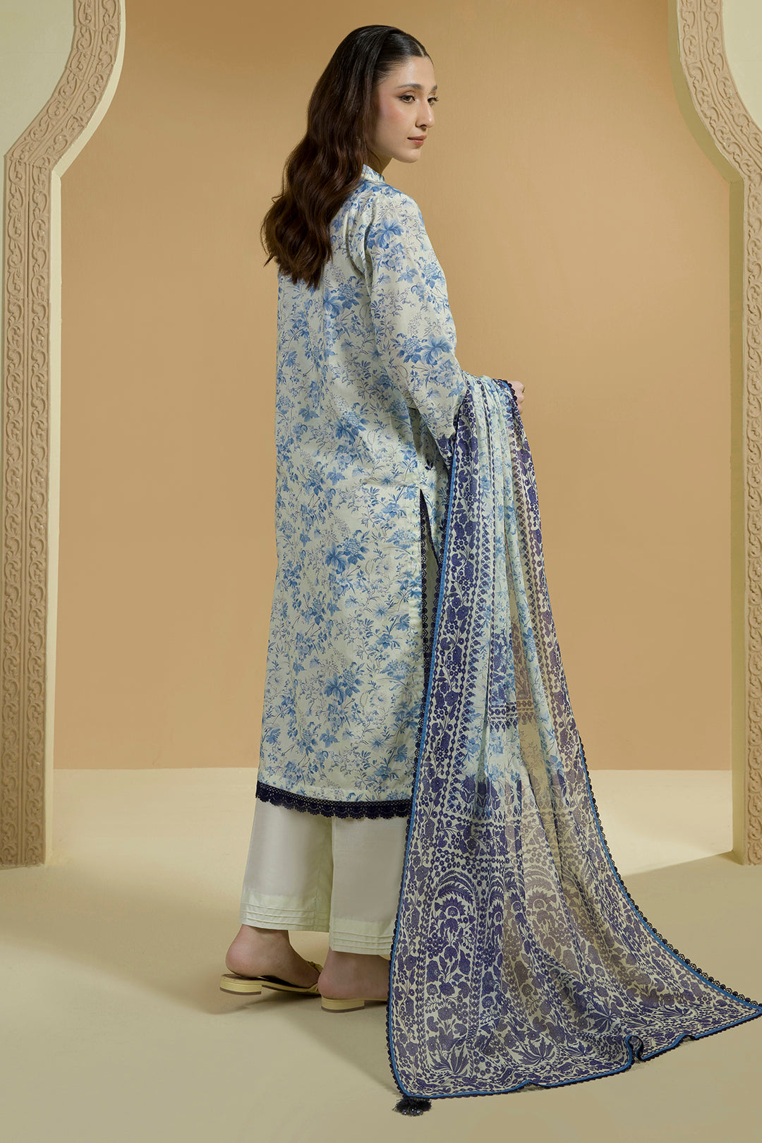 Embroidered Shirt Shalwar Dupatta - 0677