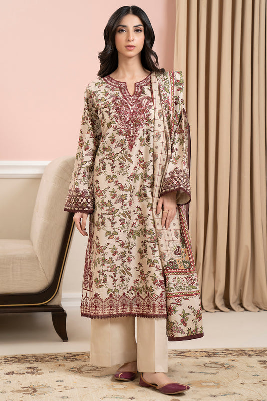 Embroidered Shirt Shalwar Dupatta - 0678
