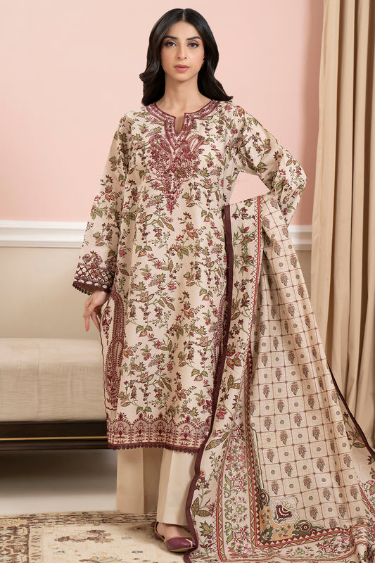 Embroidered Shirt Shalwar Dupatta - 0678