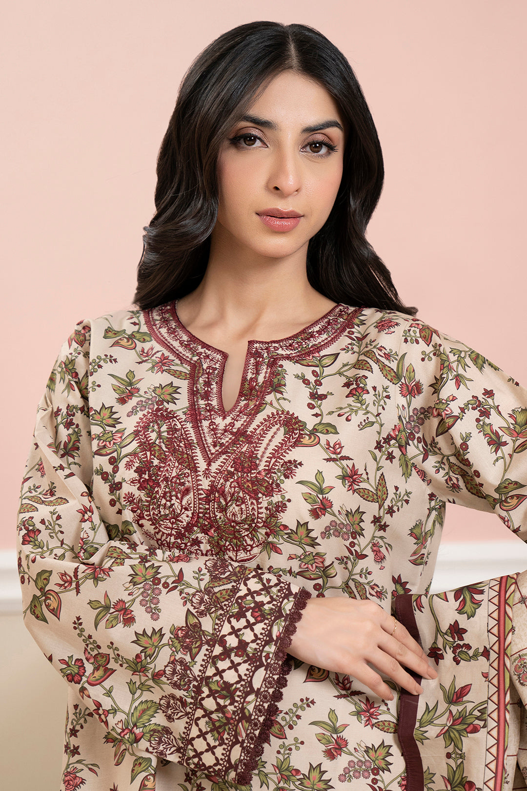 Embroidered Shirt Shalwar Dupatta - 0678