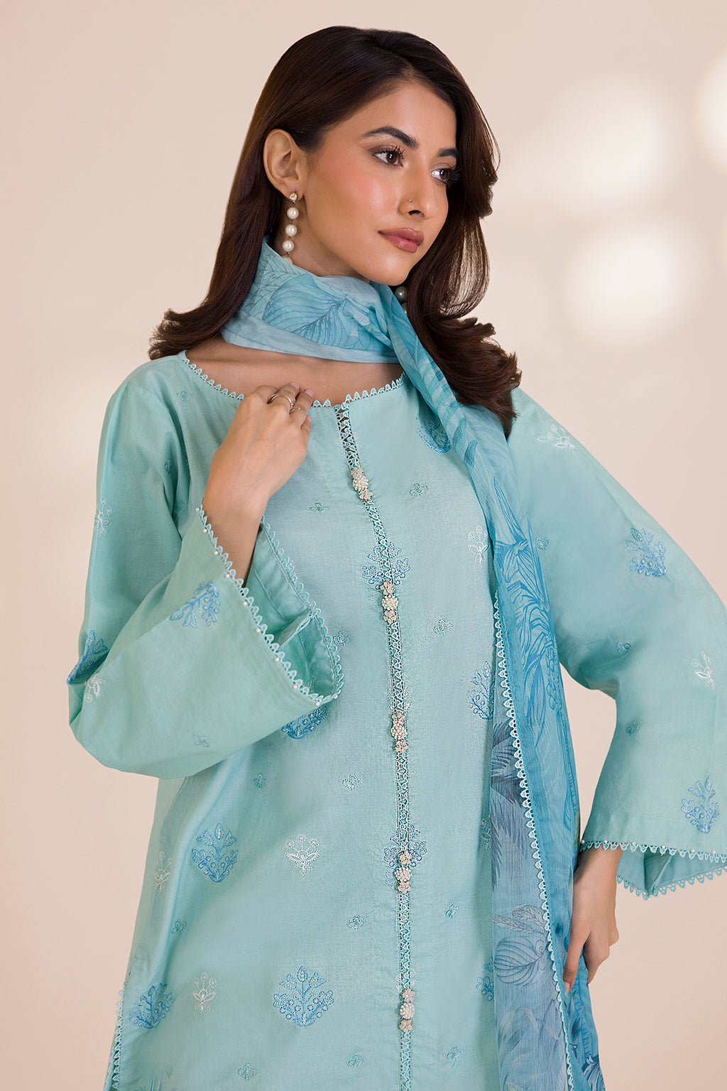 Embroidered Shirt Shalwar Dupatta - 0680