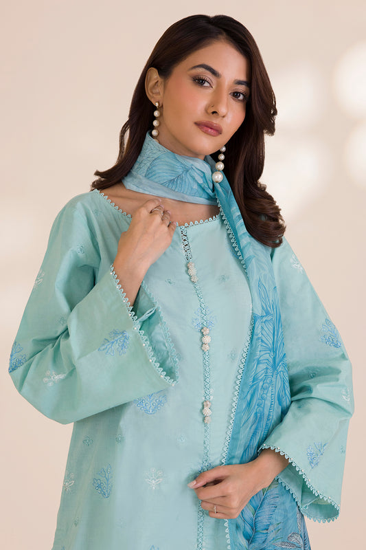 Embroidered Shirt Shalwar Dupatta - 0680