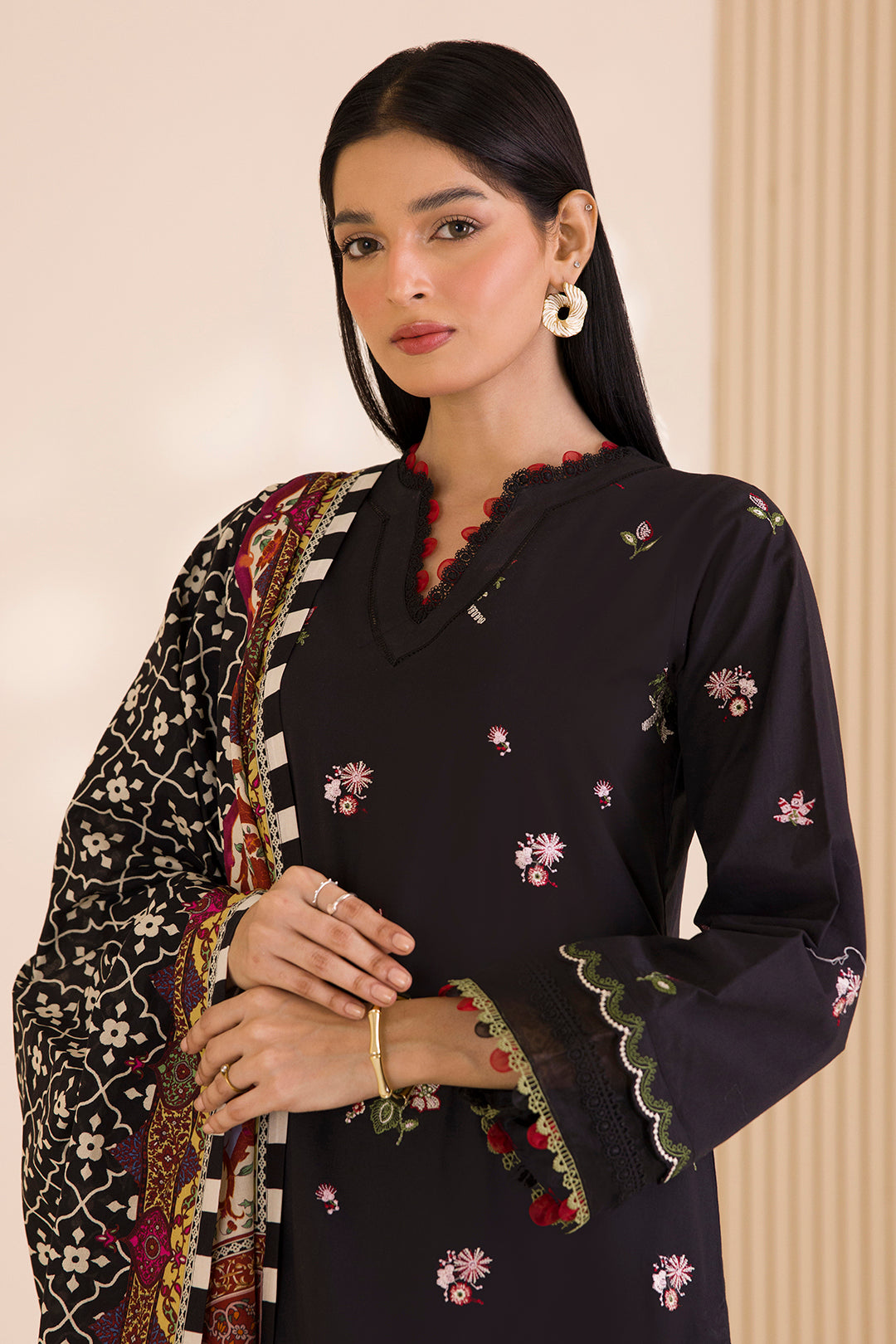Embroidered Shirt Shalwar Dupatta - 0681