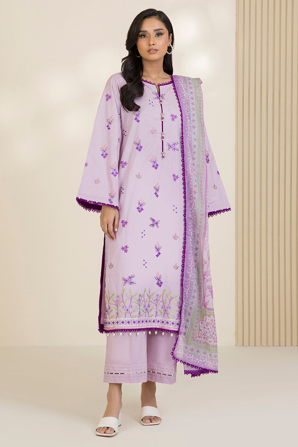 Embroidered Shirt Shalwar Dupatta - 0682