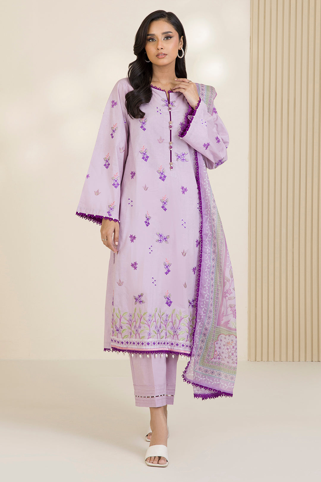 Embroidered Shirt Shalwar Dupatta - 0682
