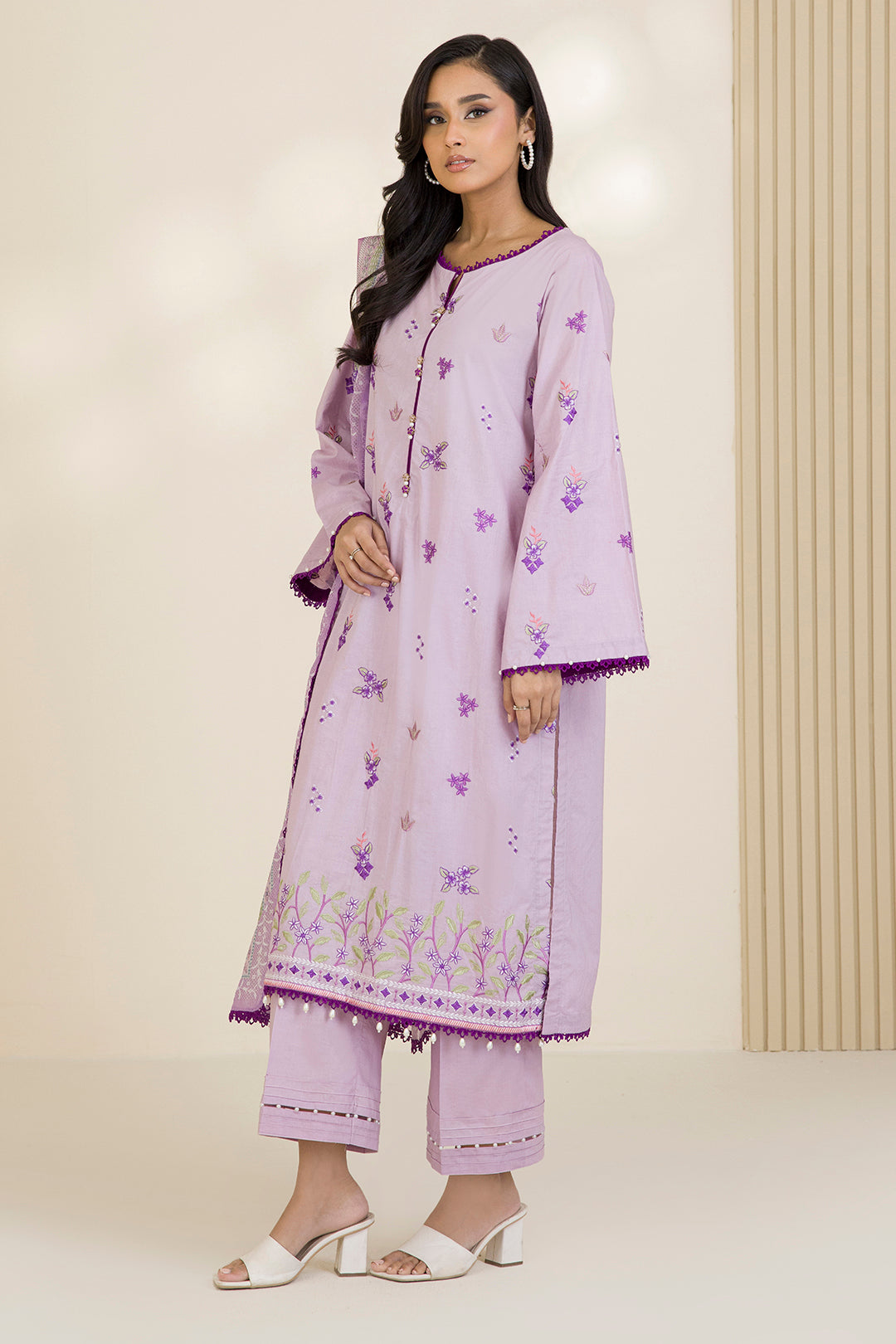 Embroidered Shirt Shalwar Dupatta - 0682