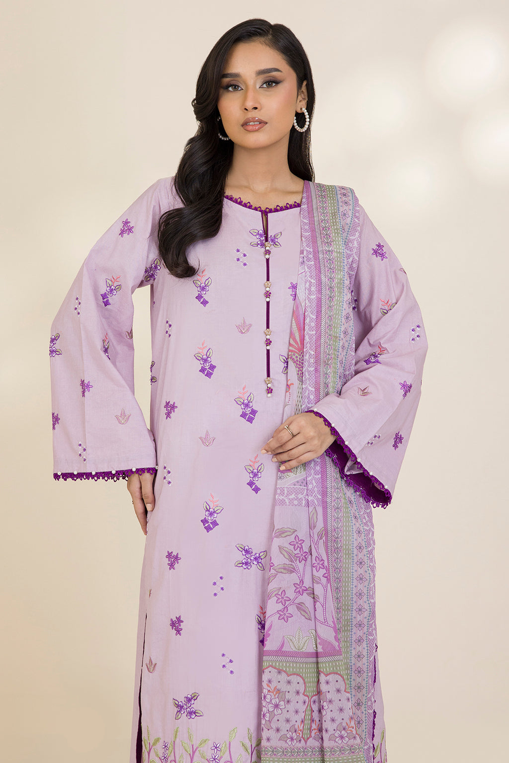 Embroidered Shirt Shalwar Dupatta - 0682