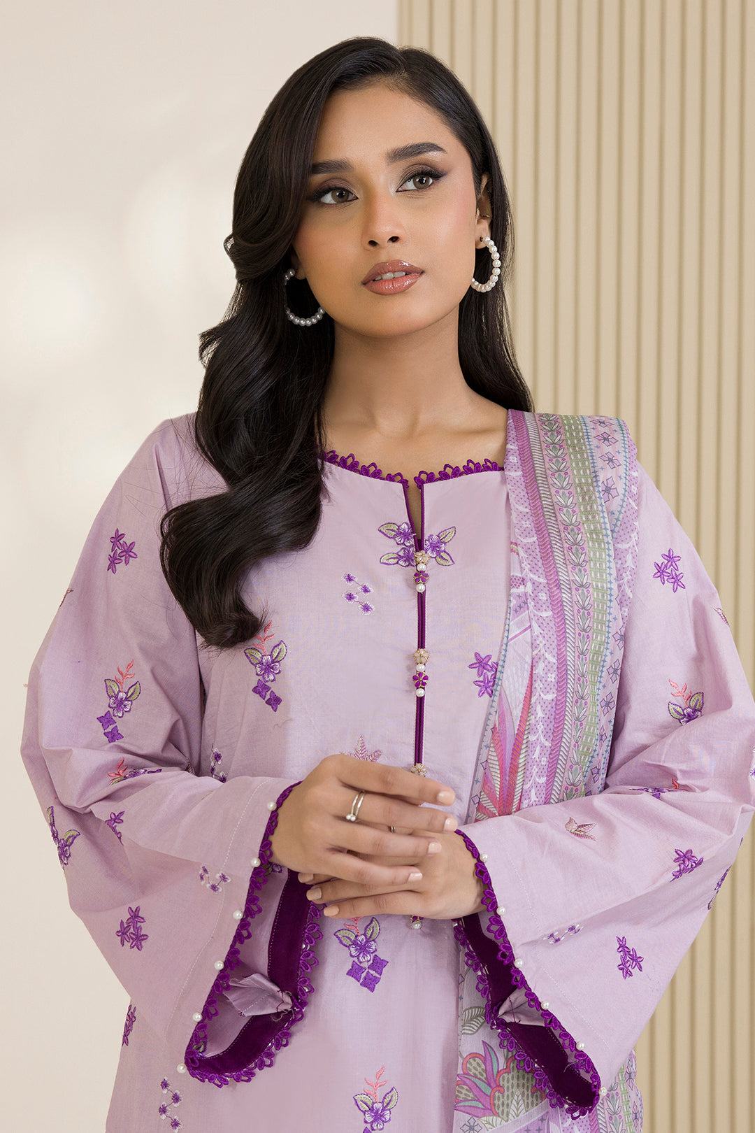 Embroidered Shirt Shalwar Dupatta - 0682