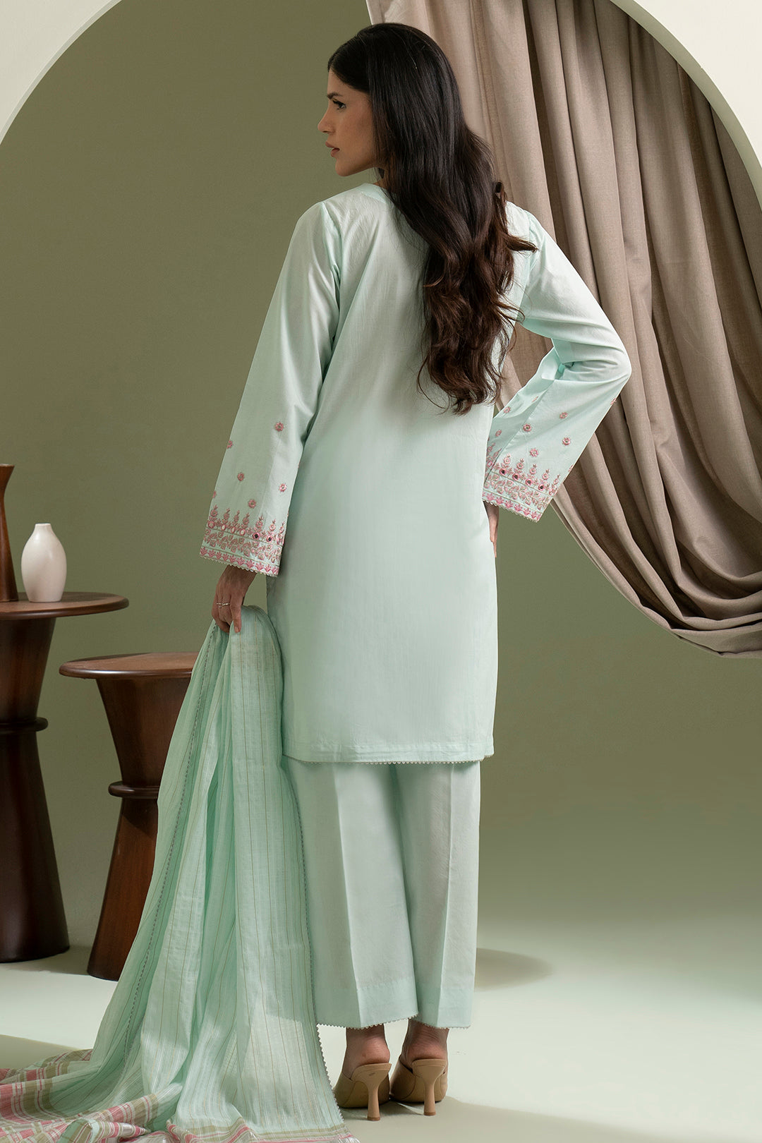Embroidered Shirt Shalwar Dupatta - 0685