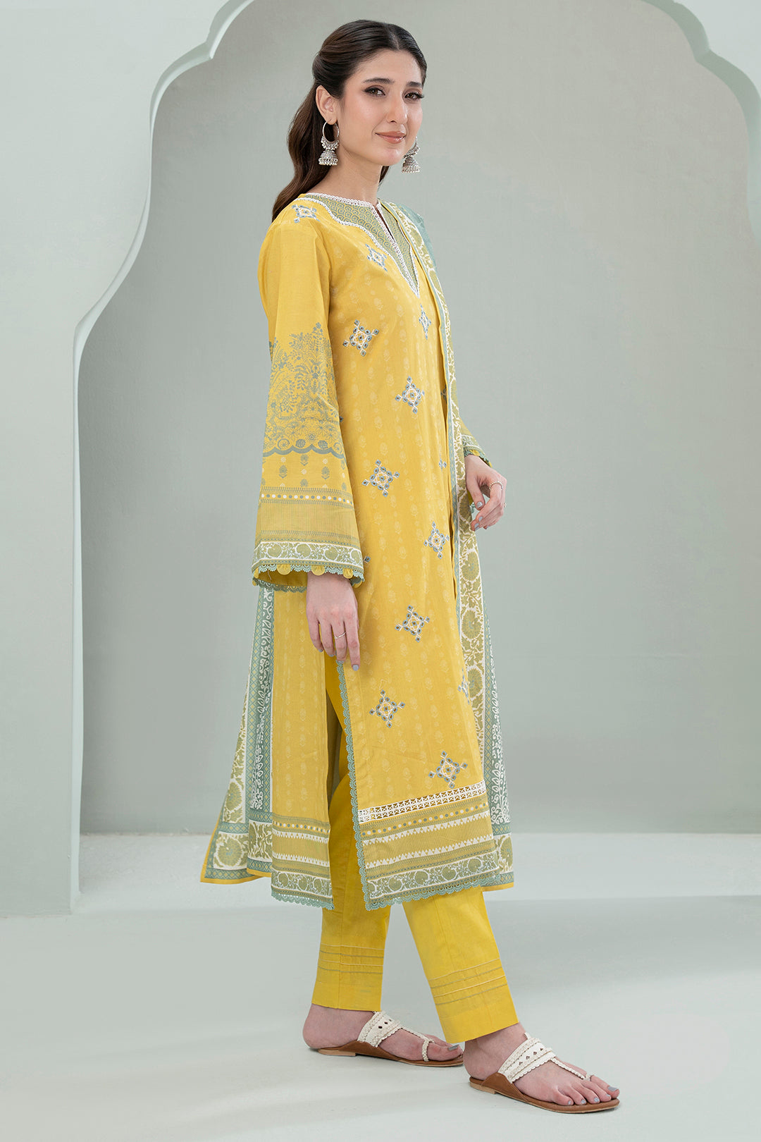 Embroidered Shirt Shalwar Dupatta - 0727