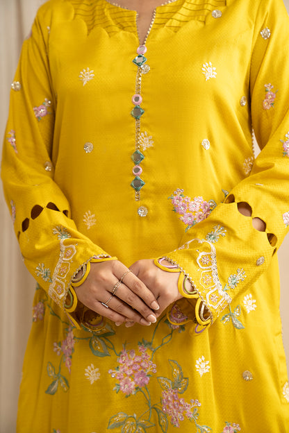 Embroidered Shirt Shalwar Dupatta - 0739