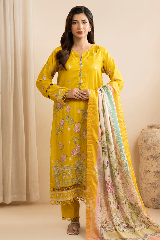 Embroidered Shirt Shalwar Dupatta - 0739
