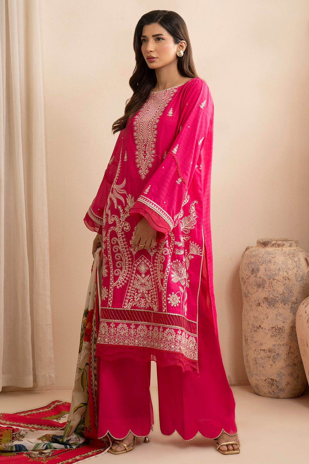Embroidered Shirt Shalwar Dupatta - 0783
