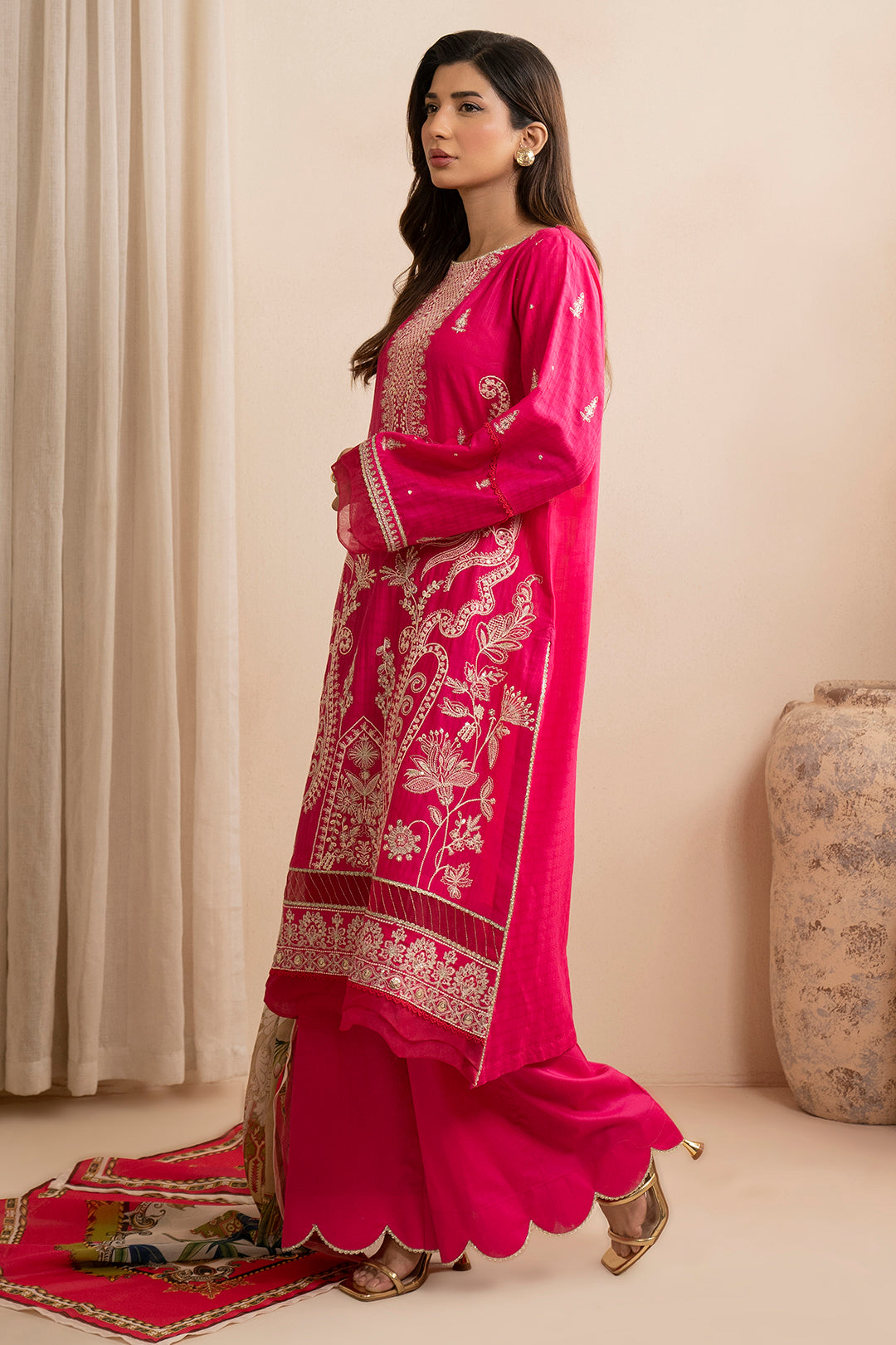 Embroidered Shirt Shalwar Dupatta - 0783