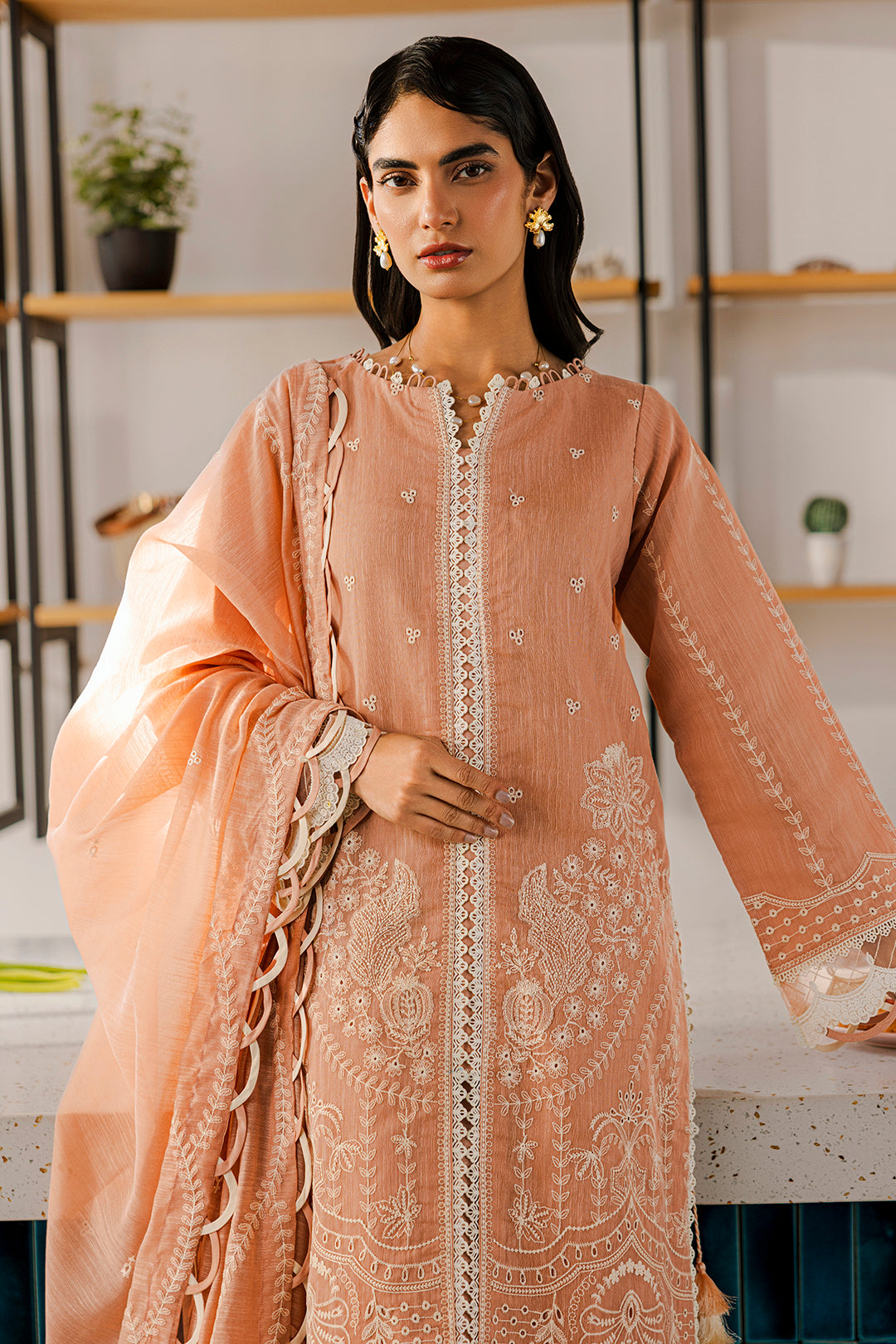 Embroidered Shirt Shalwar Dupatta - 0803