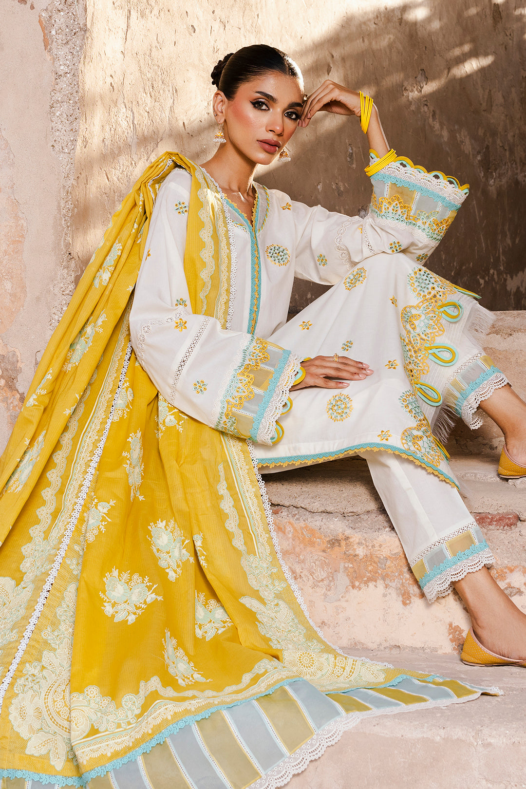 Embroidered Shirt Shalwar Dupatta - 0804