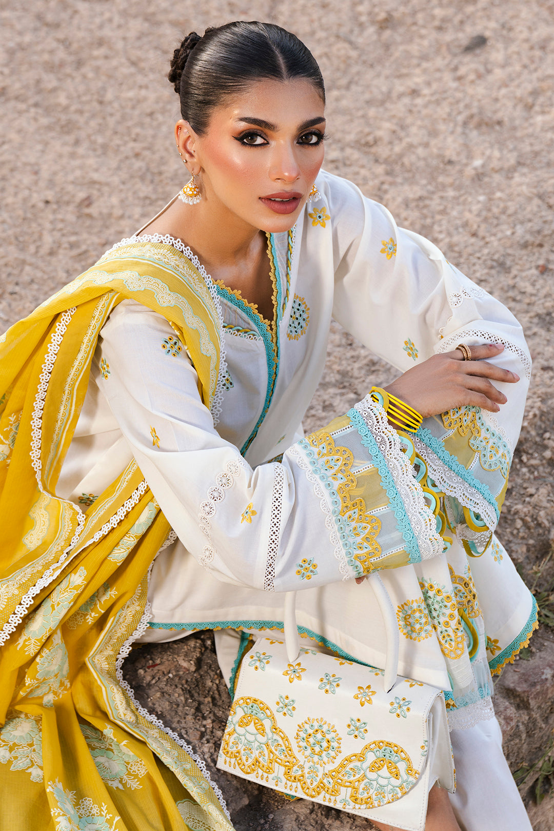 Embroidered Shirt Shalwar Dupatta - 0804