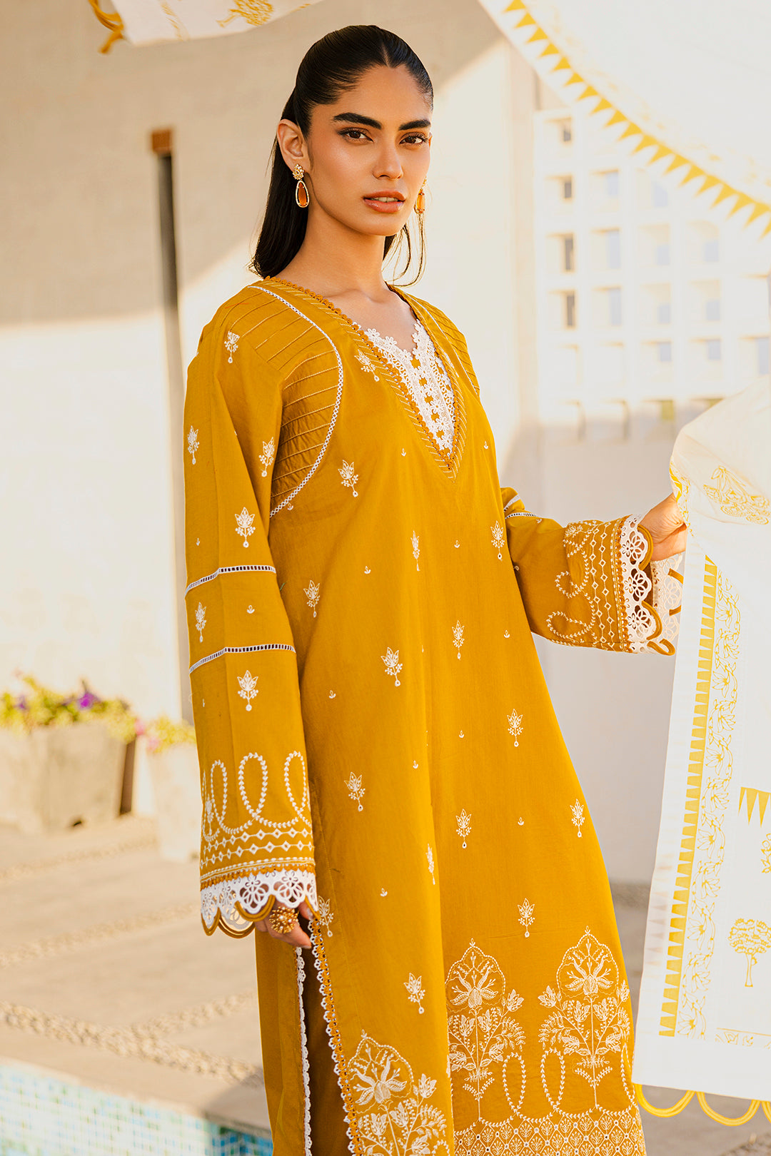 Embroidered Shirt Shalwar Dupatta - 0829