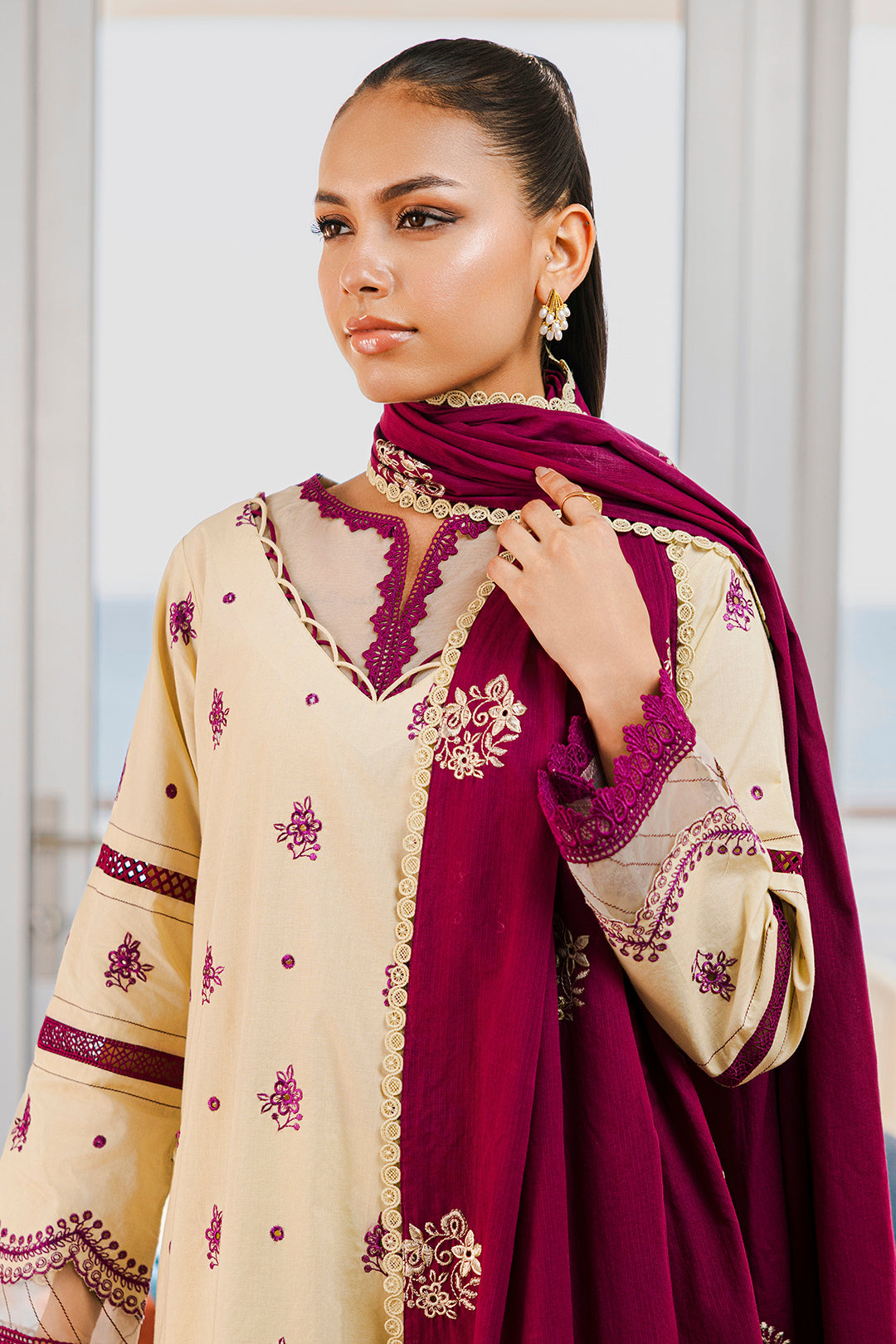 Embroidered Shirt Shalwar Dupatta - 0808