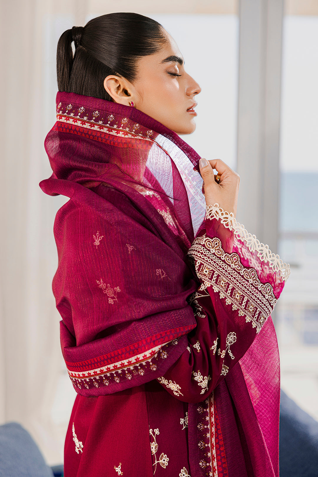 Embroidered Shirt Shalwar Dupatta - 0810