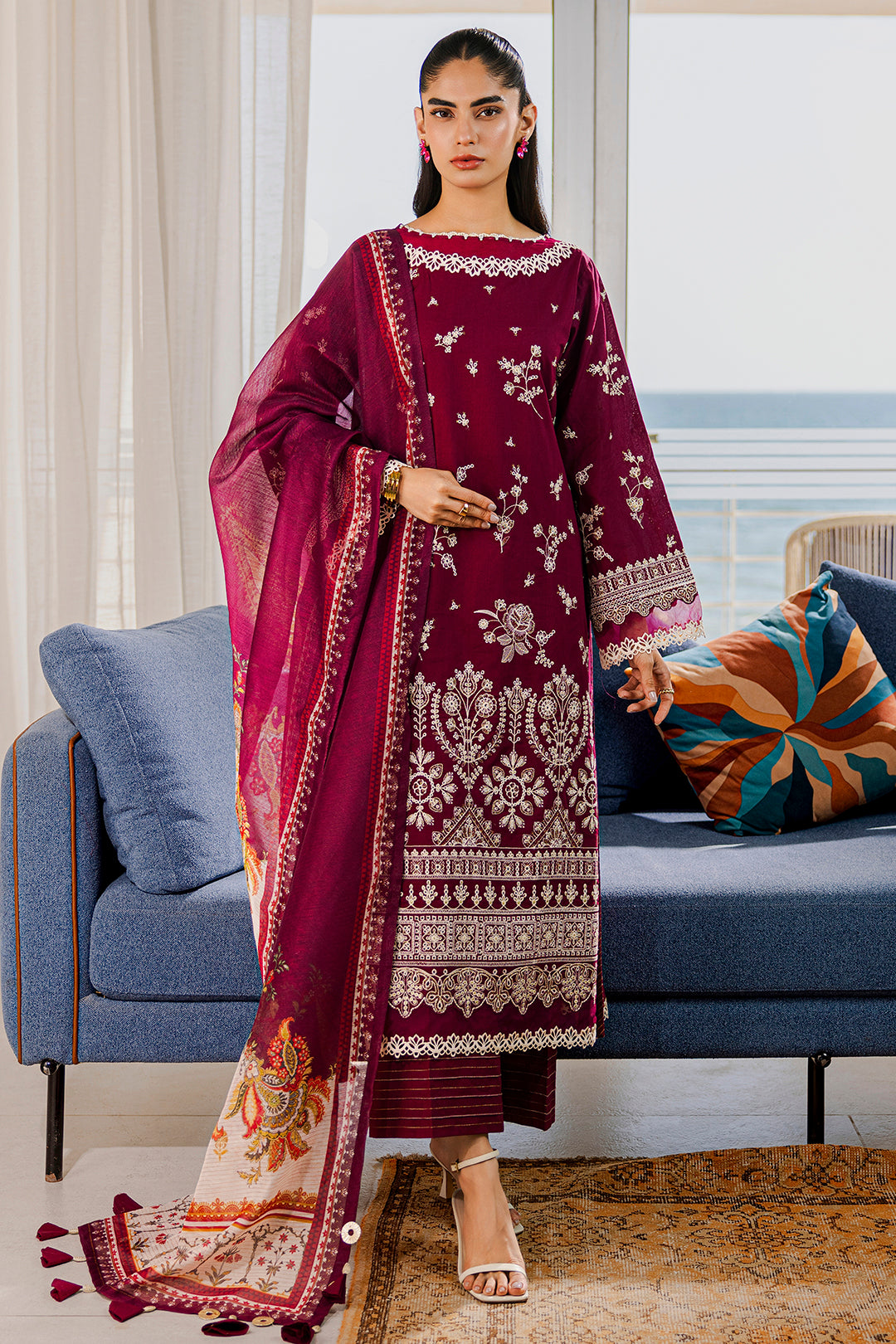 Embroidered Shirt Shalwar Dupatta - 0810