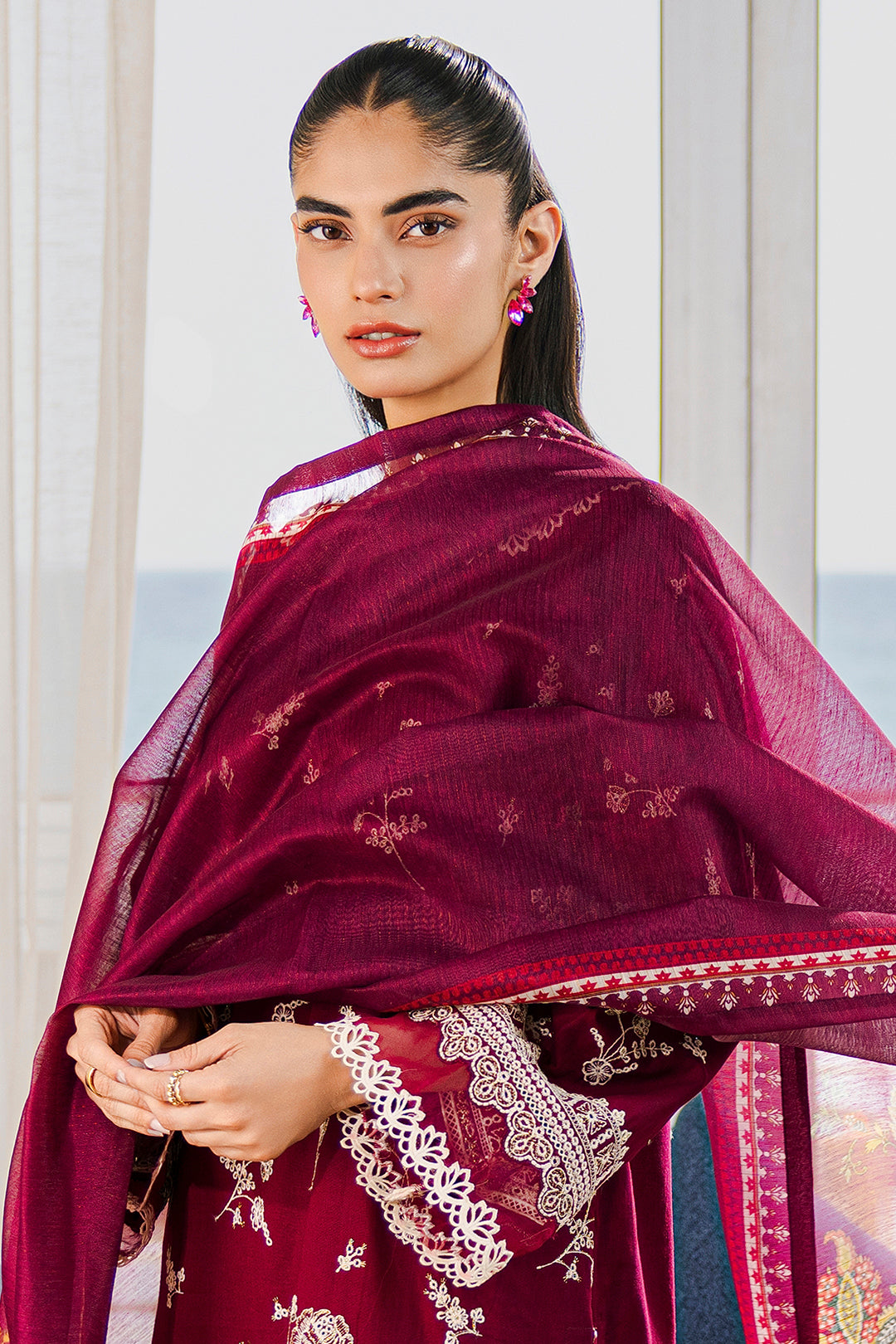 Embroidered Shirt Shalwar Dupatta - 0810