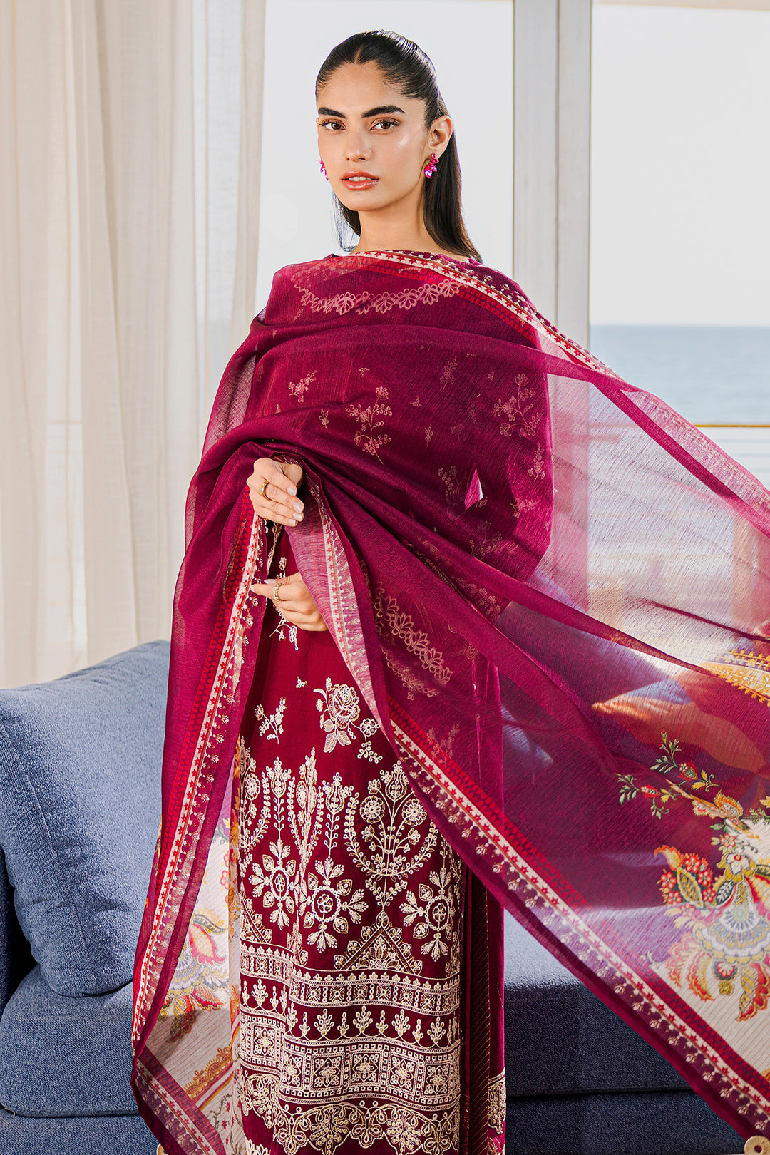 Embroidered Shirt Shalwar Dupatta - 0810