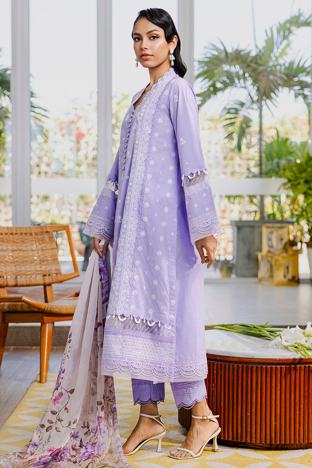 Embroidered Shirt Shalwar Dupatta - 0811