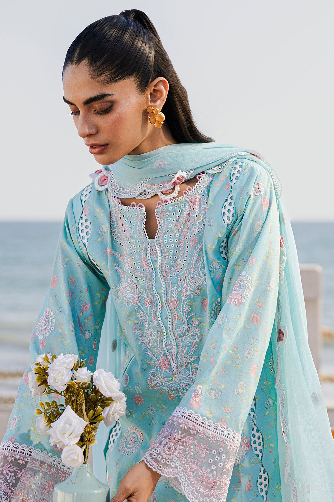 Embroidered Shirt Shalwar Dupatta - 0813