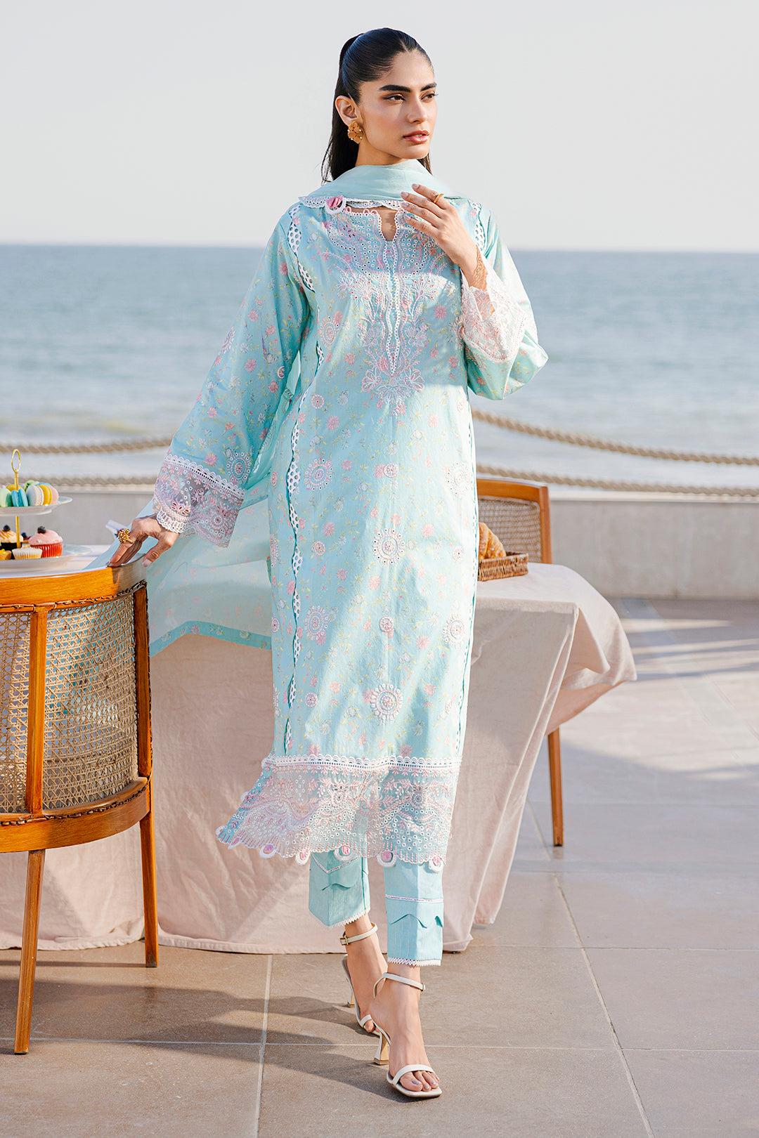 Embroidered Shirt Shalwar Dupatta - 0813