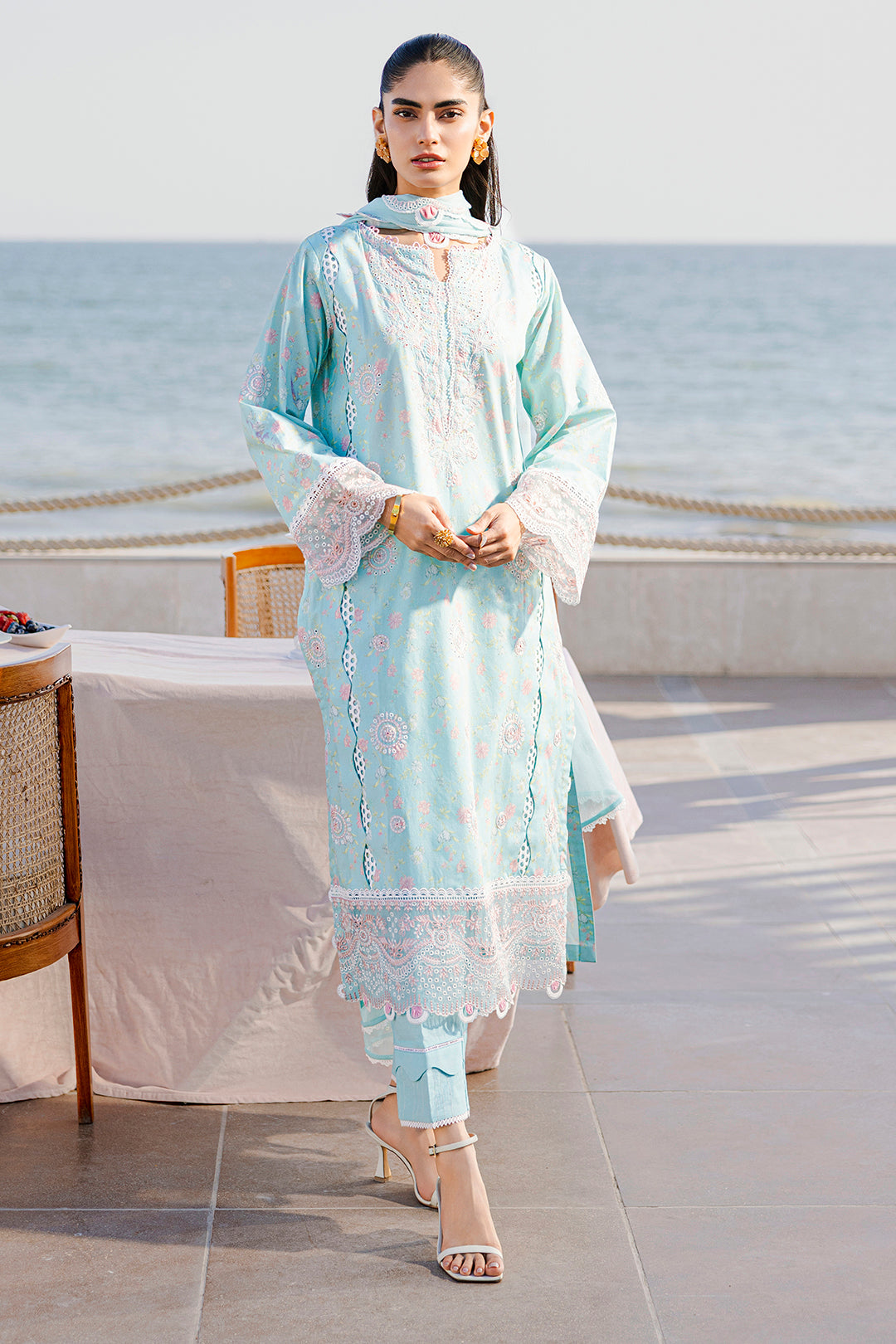 Embroidered Shirt Shalwar Dupatta - 0813