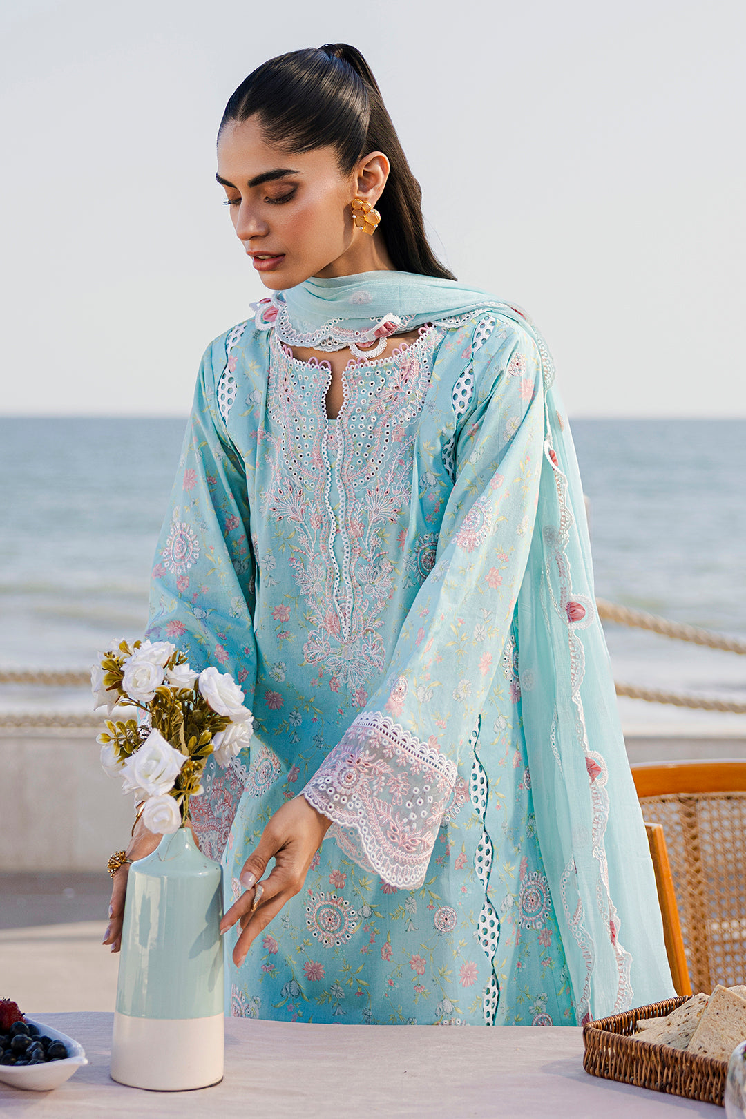 Embroidered Shirt Shalwar Dupatta - 0813