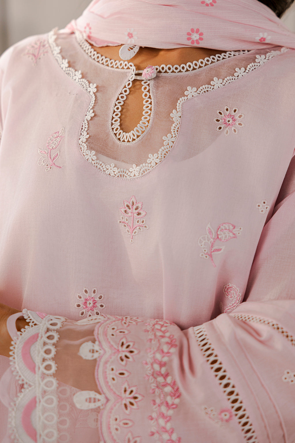Embroidered Shirt Shalwar Dupatta - 0807