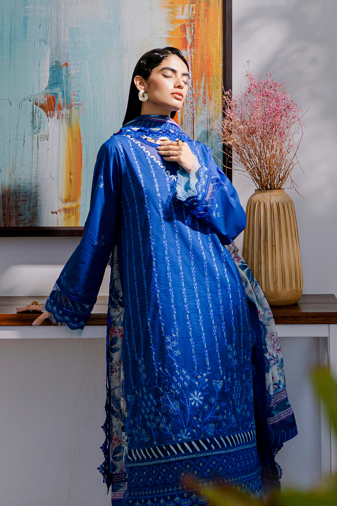 Embroidered Shirt Shalwar Dupatta - 0815