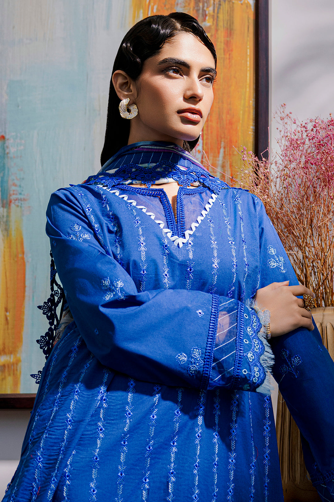 Embroidered Shirt Shalwar Dupatta - 0815