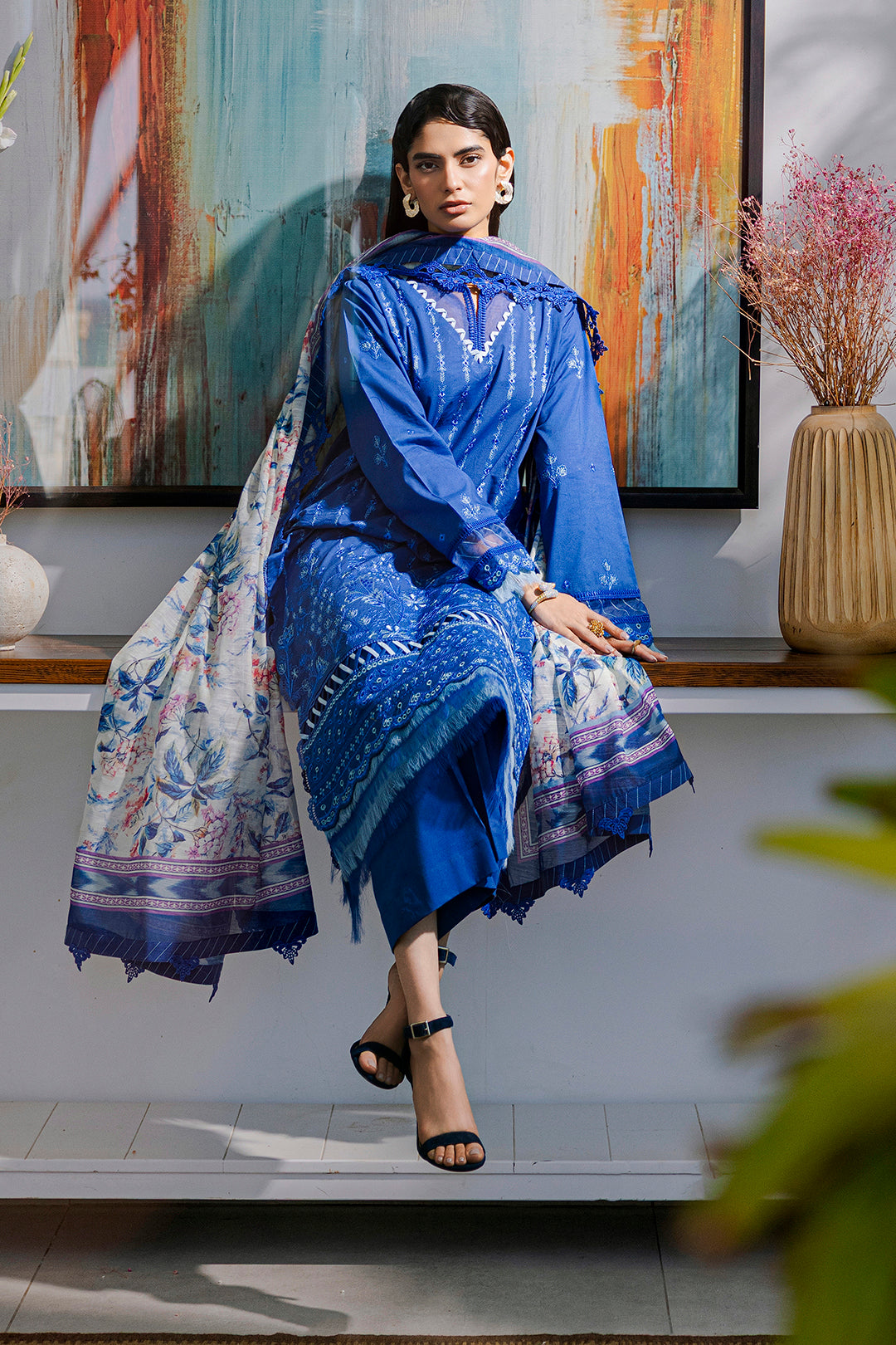 Embroidered Shirt Shalwar Dupatta - 0815