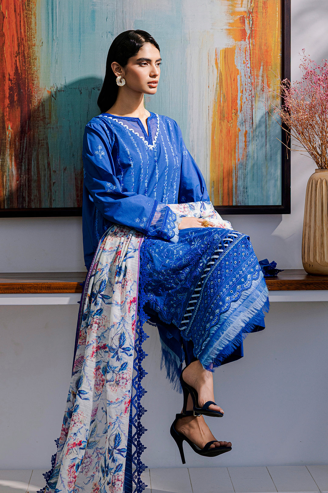 Embroidered Shirt Shalwar Dupatta - 0815