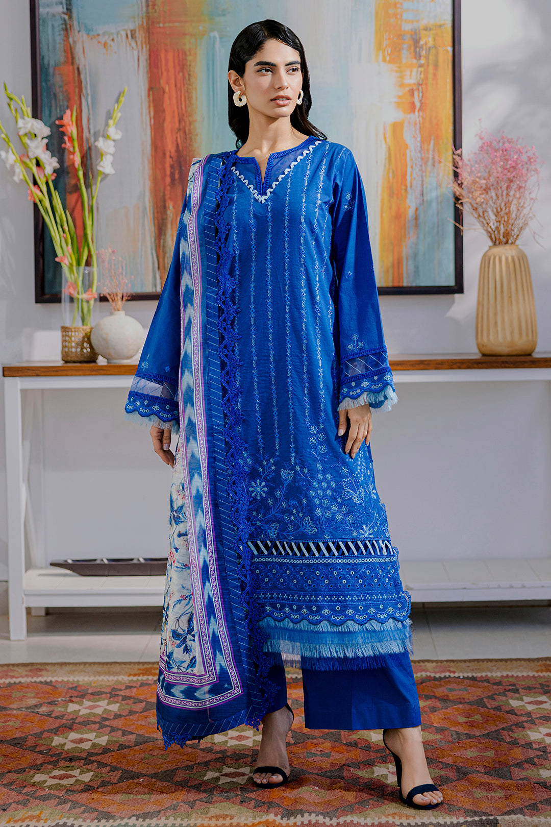 Embroidered Shirt Shalwar Dupatta - 0815