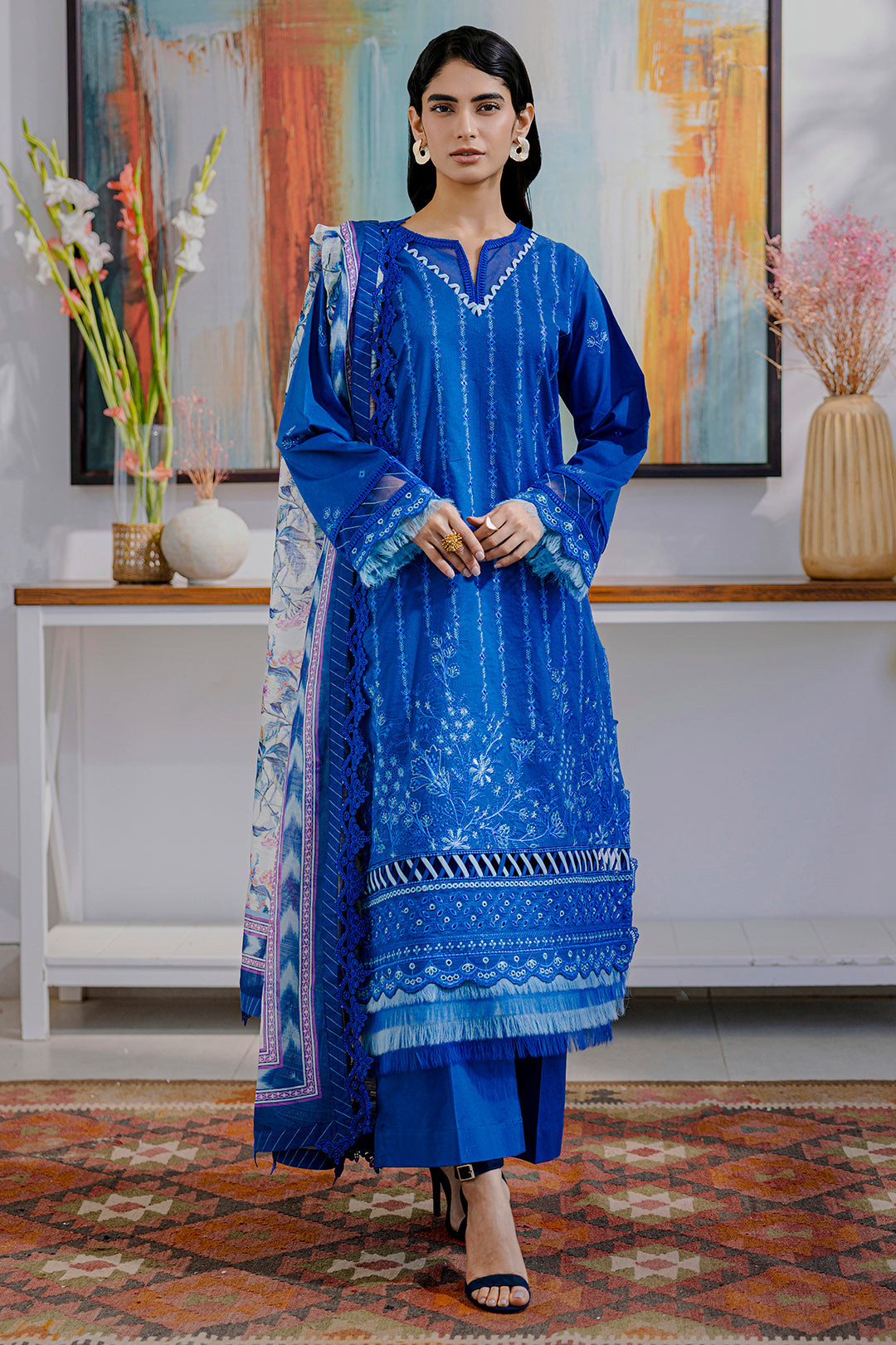 Embroidered Shirt Shalwar Dupatta - 0815