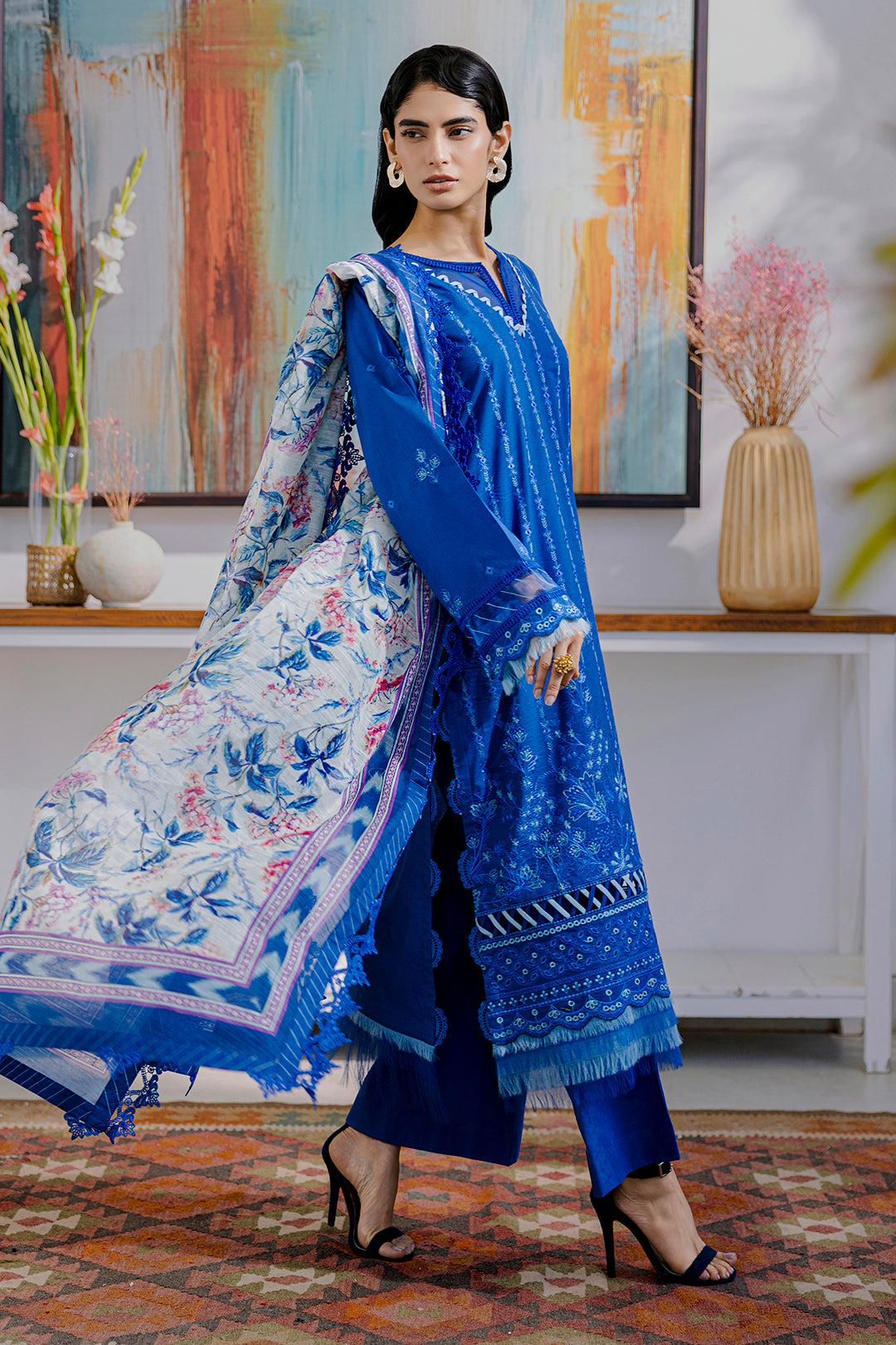 Embroidered Shirt Shalwar Dupatta - 0815