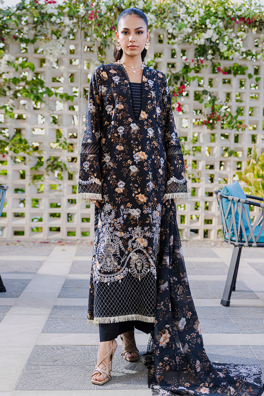 Embroidered Shirt Shalwar Dupatta - 0816