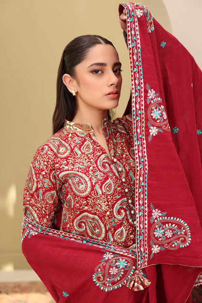 Embroidered Shirt Shalwar Dupatta - 0817