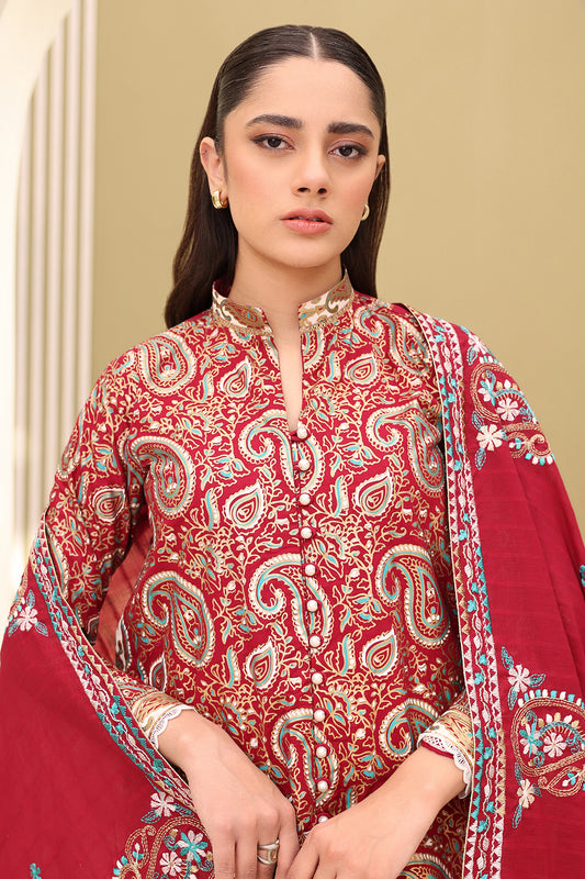 Embroidered Shirt Shalwar Dupatta - 0817