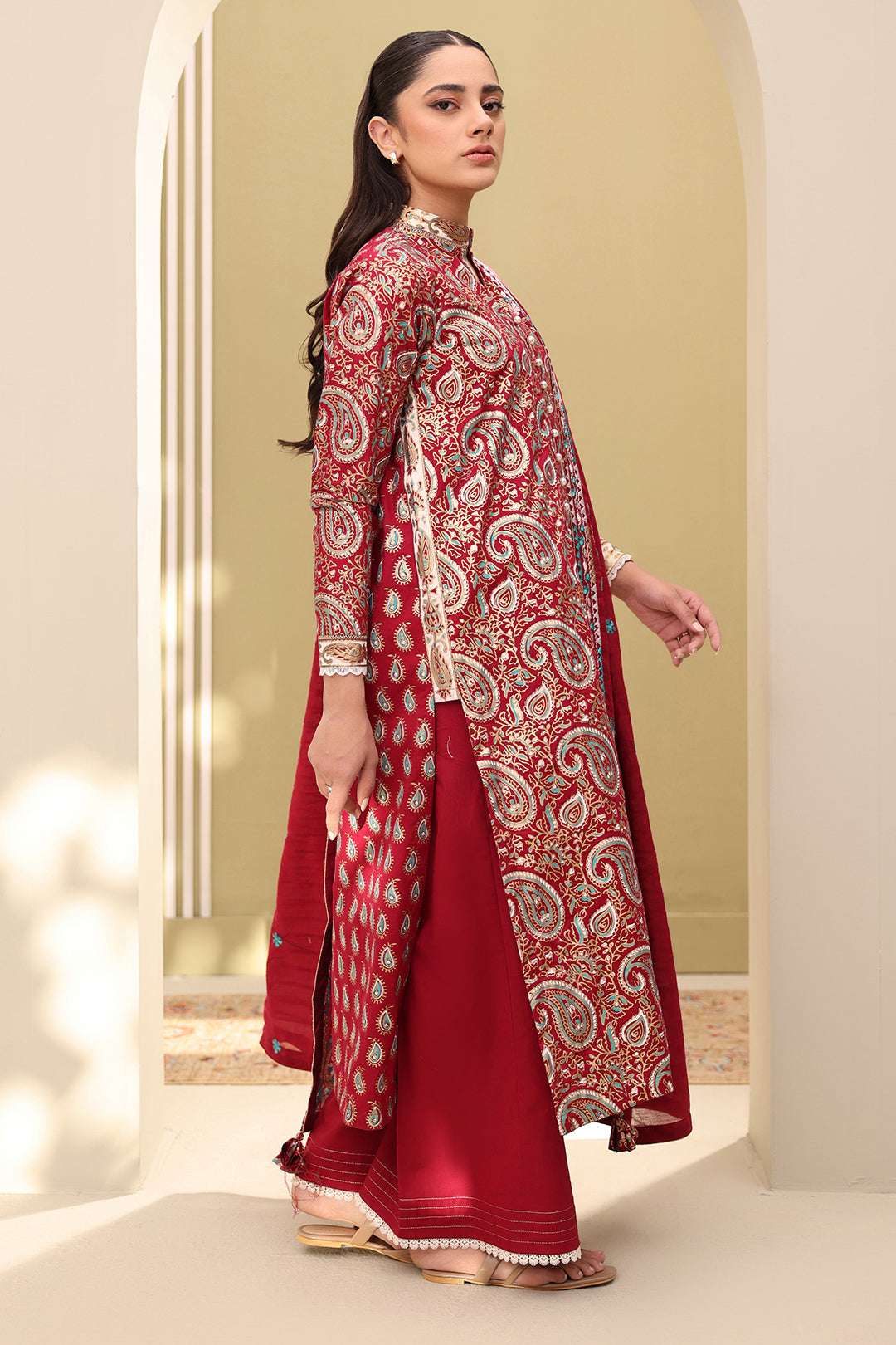 Embroidered Shirt Shalwar Dupatta - 0817