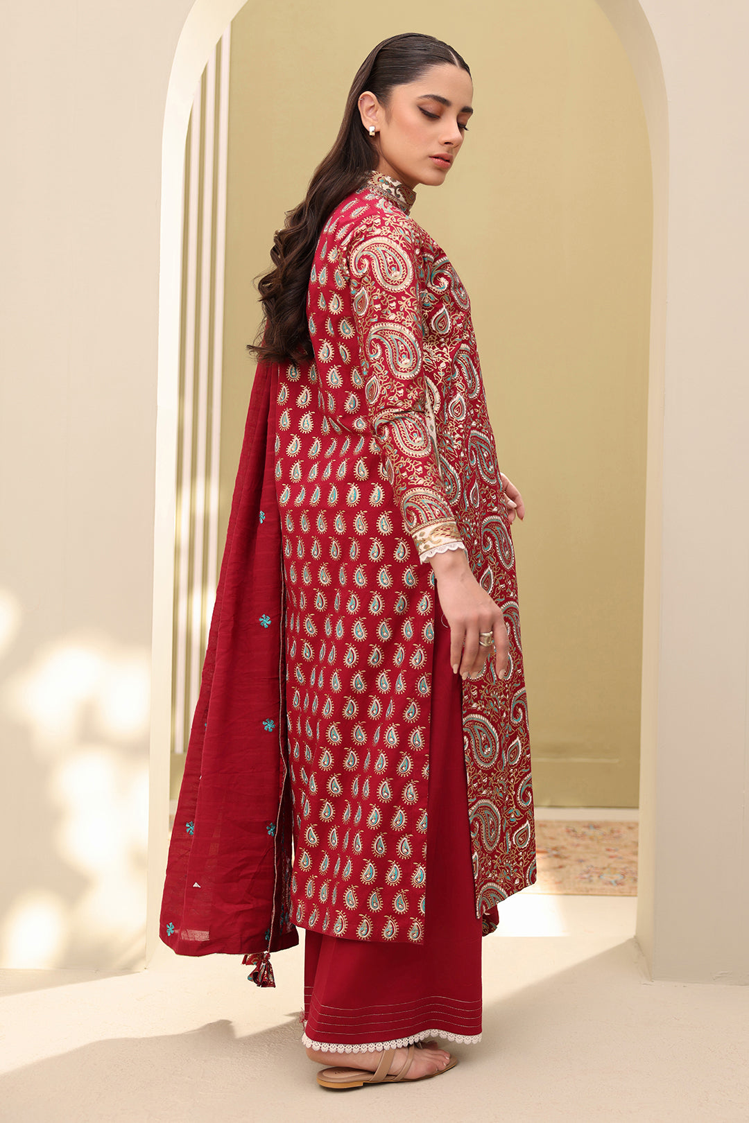 Embroidered Shirt Shalwar Dupatta - 0817