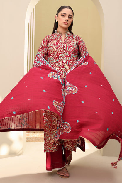 Embroidered Shirt Shalwar Dupatta - 0817